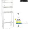 imageUTEX Over The Toilet Storage Shelf 3Tier Over Toilet Bathroom Organizer Above Toilet Storage Rack Wood GrainWhite