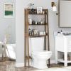 imageUTEX Over The Toilet Storage Shelf 3Tier Over Toilet Bathroom Organizer Above Toilet Storage Rack Wood GrainWood Grain