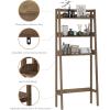imageUTEX Over The Toilet Storage Shelf 3Tier Over Toilet Bathroom Organizer Above Toilet Storage Rack Wood GrainWood Grain