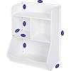 imageUTEX Toy Storage Organizer 40quot Kids Toy Storage Cubby with BinsToy Boxes and Storage for PlayroomBedroomNursery SchoolWhite