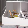 imageUTEX Toy Storage Organizer 8 Cubbies Bookcase with 3 Baskets WhiteWhite