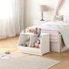 imageUTEX Toy Storage Organizer for Kids Stackable Toy Storage Cabinet Wooden Cubby Toy Organizer White Toy Shelf for Playroom Bedroom Living room Nursery 1 Cubby2 Cubes