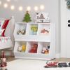 imageUTEX Toy Storage Organizer for Kids Stackable Toy Storage Cabinet Wooden Cubby Toy Organizer White Toy Shelf for Playroom Bedroom Living room Nursery 1 Cubby3 Cubes