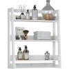 imageUTEX Bathroom Wall Shelf Over Toilet Storage Shelf Organizer 3Tier Wall Mount Shelf Rack with Hook WhiteWhite
