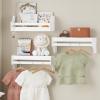 imageUTEX Floating Nursery Book Shelves Set of 3 Baby Hanging Bookshelves for Wall Decor and Storage Wall Mounted Book Shelf for Kids Room Nursery Playroom Bedroom 163 Inch White SS24UTXK065W163W x 5D x 59H