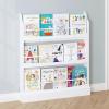 imageUTEX Kids Bookshelf 3 Tiers Book Shelf and Storage for Kids Rooms Kids Bookcase Rack Wall for BedroomStudy Living RoomWhiteWhite
