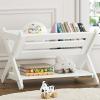 imageUTEX Kids Bookshelf with Caddy Toddler Bookshelf Book Storage Organizer Small Book Shelf for Kids Rooms Nursery Playroom WhiteWhite