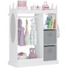 imageUTEX Kids Play Armoire with Mirror Storage Bins and Closet for Dress Up and Costumes WhiteWhite