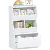 imageUTEX Kids Toy Storage Cabinet and Organizer with Drawers and Cubbies  Ideal for Playroom Classroom Nursery  White