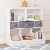 imageUTEX Toy Storage Organizer 8 Cubbies Bookcase with 3 Baskets WhiteWhite