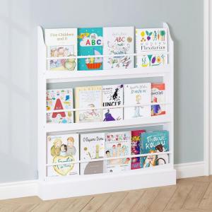 imageUTEX Kids Bookshelf 3 Tiers Book Shelf and Storage for Kids Rooms Kids Bookcase Rack Wall for BedroomStudy Living RoomWhiteWhite