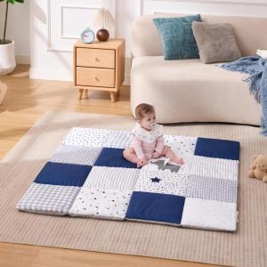 imageUTEX Baby Play Mat for Floor 59 x71 Playpen Mat 15quot Thick Cushioned Play Mat for Baby and Infants NonSlip ampamp Machine Washable50 X 50