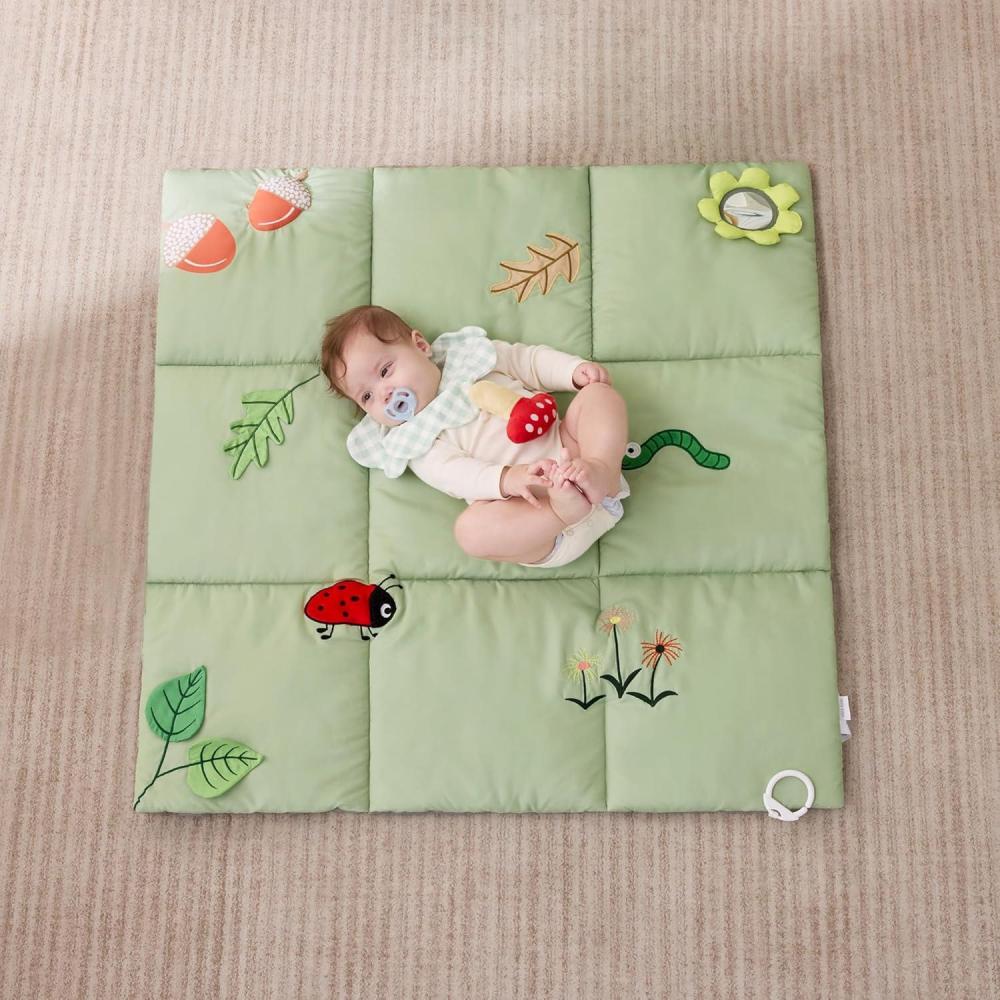 imageUTEX Baby Activity Mat Baby Play Gym Mat with 9 Sensory Toys Tummy Time Mat for Motor Skills ampamp Sensory Development Newborn Essentials GiftGreen Forest