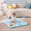 imageUTEX Baby Activity Mat Baby Play Gym Mat with 9 Sensory Toys Tummy Time Mat for Motor Skills ampamp Sensory Development Newborn Essentials GiftBlue Ocean
