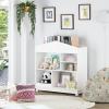 imageUTEX Kids Bookshelf Wooden Childrens Bookcases and Toy Storage Doll House Book Shelves Nursery Book Rack for Classroom Bedroom WhiteWhite