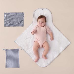 imageUTEX Baby Portable Changing Pad Waterproof ampamp Wipeable Diaper Changing Mat with Carrying Bag Foldable Changing Mat for Travel Newborn Shower GiftsGrey